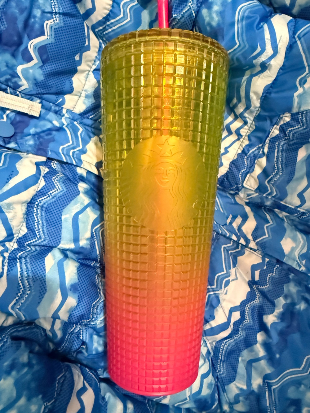 Starbucks Gradient Tumbler Sleeve in Yellow and Pink-Orange